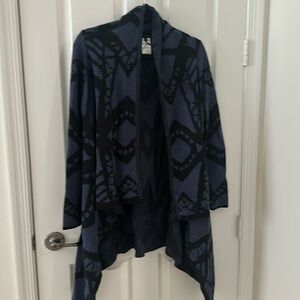 BLANKNYC blue and black chunky cardigan.